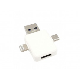 مبدل Type-C به سه سر Lightning , USB , Micro USB
